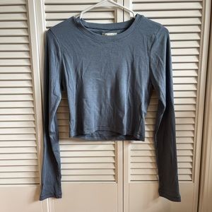 Madewell ribbed longsleeve crop top
